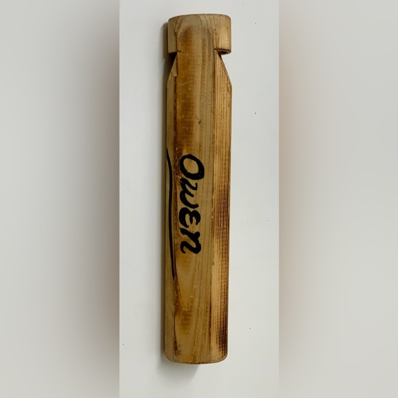 Late 1970s Vintage Artisan Hand Crafted OWEN Personalized Wooded Train Whistle - Picture 8 of 9